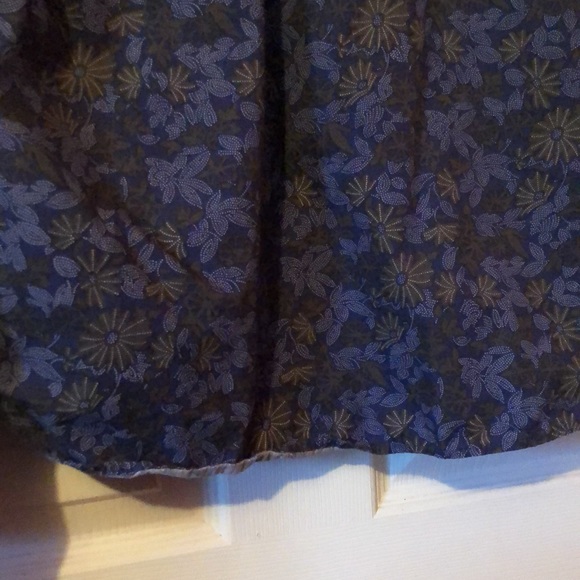 Bruno Blue Floral Print Pocket Long Sleeve Button Down Shirt Mens Large L - Picture 11 of 12